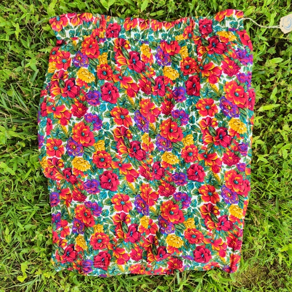 90s Floral Pencil Skirt with Pockets Size 12 - Picture 2 of 8